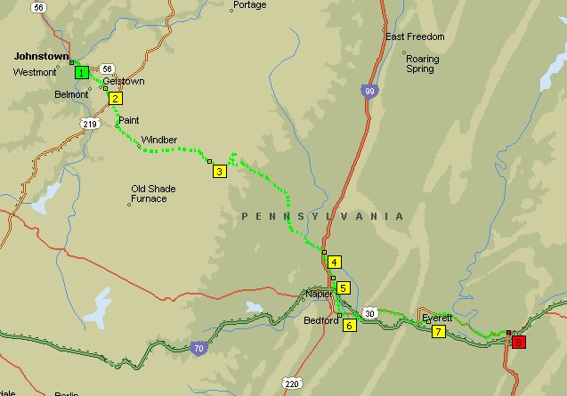 Johnstown to Breezewwod